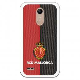 Funda para LG K10 2018 Oficial del RCD Mallorca RCD Mallorca Diagonales Transparente - Licencia Oficial del RCD Mallorca