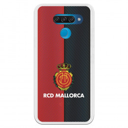 Funda para LG K50 Oficial del RCD Mallorca RCD Mallorca Diagonales Transparente - Licencia Oficial del RCD Mallorca