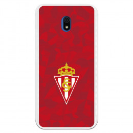 Funda para Xiaomi Redmi 8A del Gijón Trama Roja - Licencia Oficial Real Sporting de Gijón