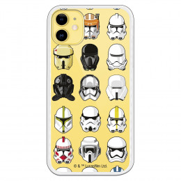 Funda para iPhone 11 Oficial de Star Wars Patrón Cascos - Star Wars