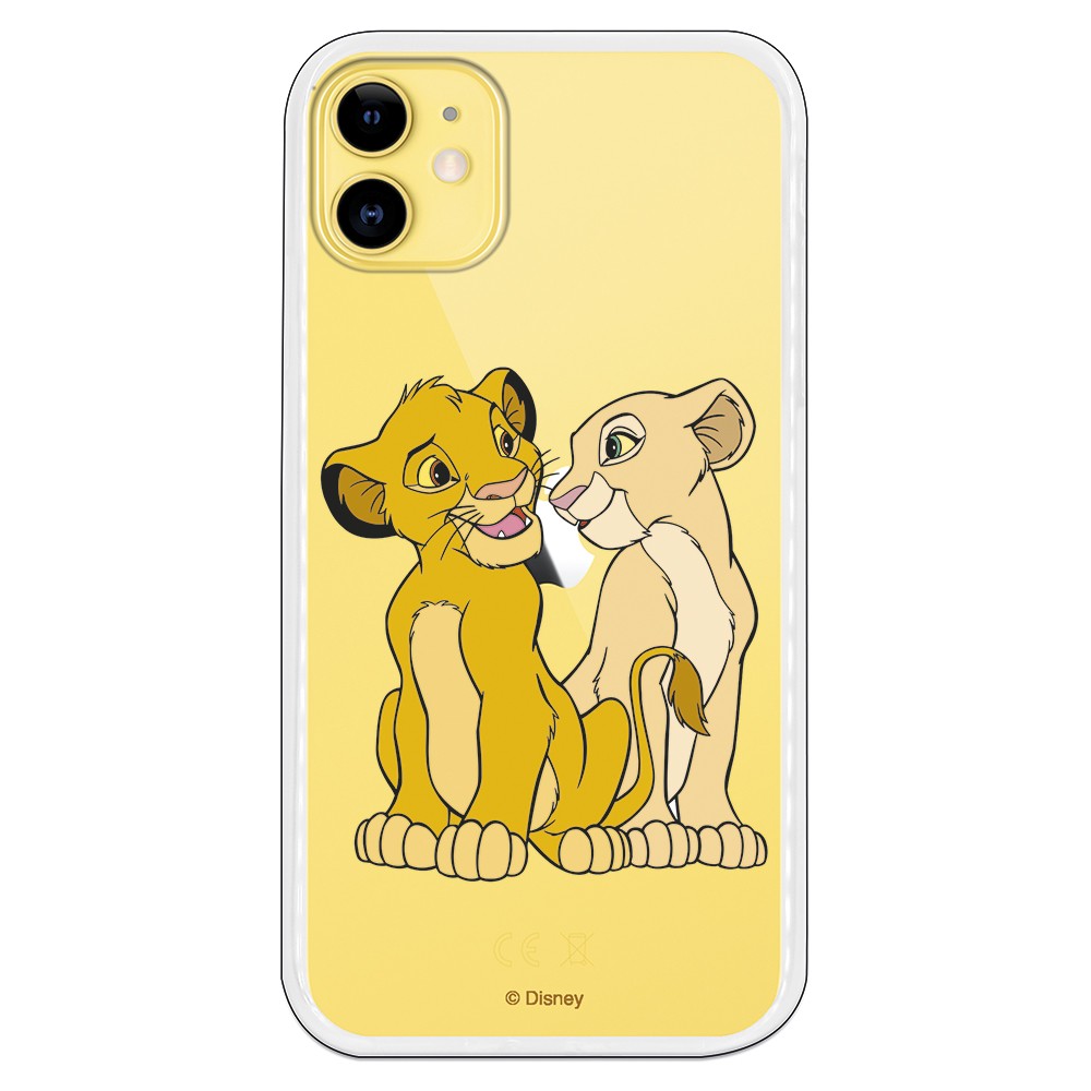 Funda para Google Pixel 6A Oficial de Disney Simba y Nala Silueta - El Rey  León