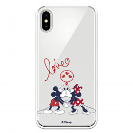Funda para iPhone XS Oficial de Disney Mickey y Minnie Love - Clásicos Disney