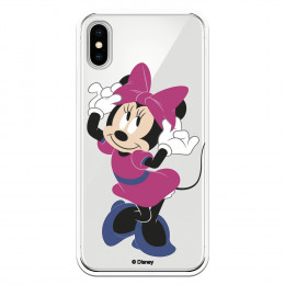 Funda para iPhone XS Oficial de Disney Minnie Rosa - Clásicos Disney