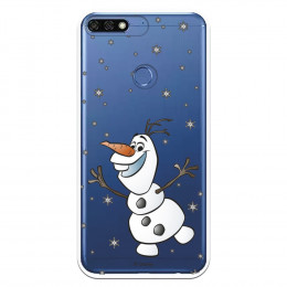 Funda para Huawei Y7 2018 Oficial de Disney Olaf Transparente - Frozen