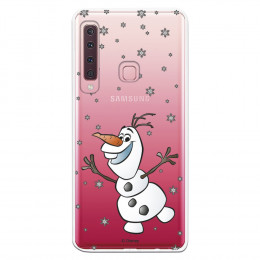 Funda para Samsung Galaxy A9 2018 Oficial de Disney Olaf Transparente - Frozen