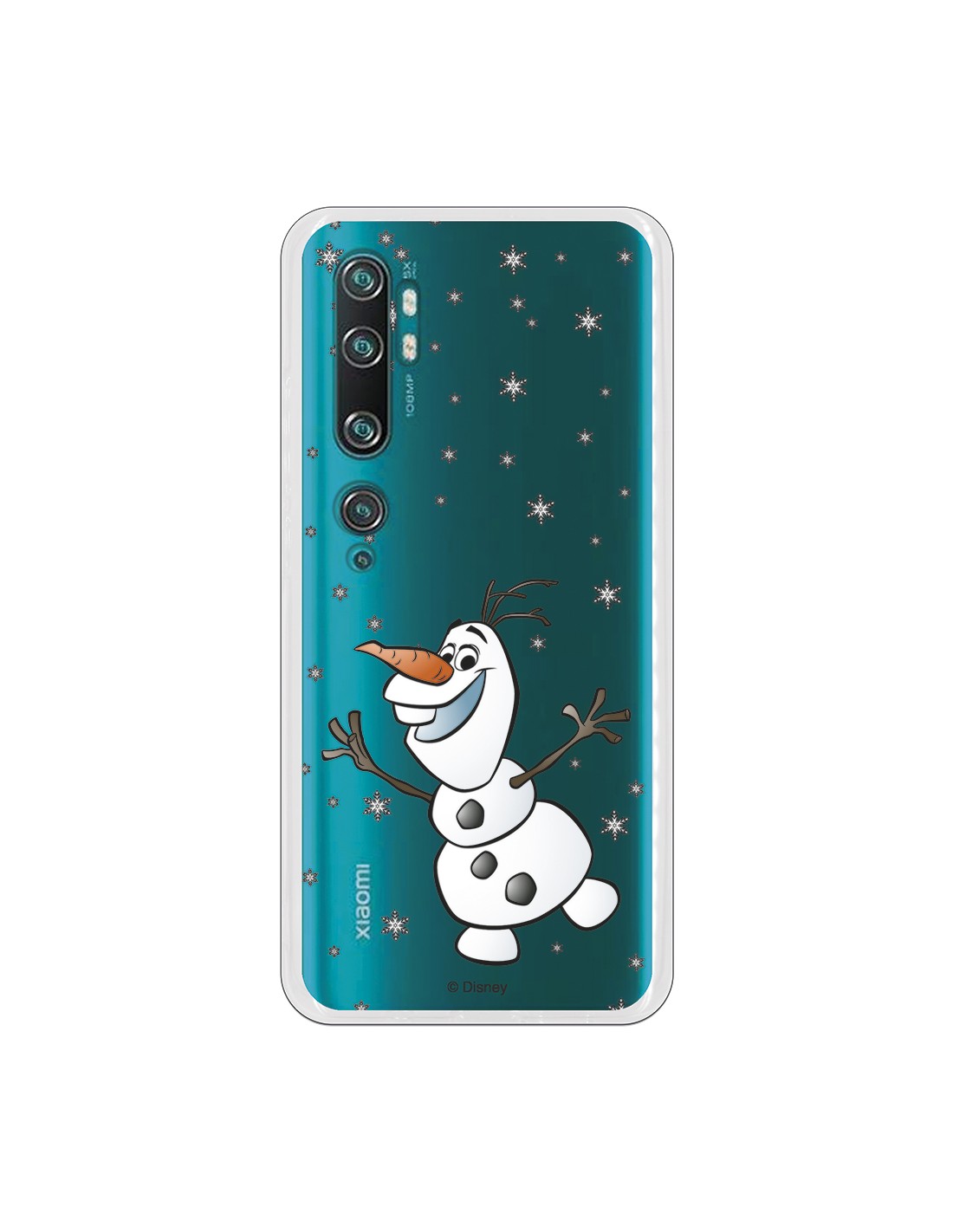 Funda para Xiaomi Mi Note 10 Oficial de Disney Olaf Transparente - Frozen
