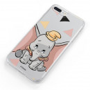 Carcasa para Xiaomi Redmi Note 8 Oficial de Disney Dumbo Silueta Transparente - Dumbo