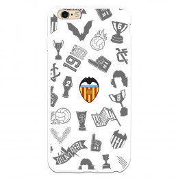Funda para iPhone 6 Plus del Valencia Stickers Gris Escudo Color - Licencia Oficial Valencia CF