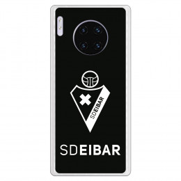 Funda para Huawei Mate 30 Pro del Eibar Escudo Fondo Negro - Licencia Oficial SD Eibar