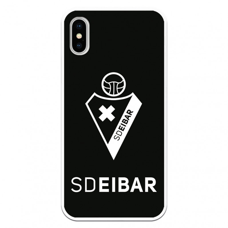 Funda para iPhone X del Eibar Escudo Fondo Negro - Licencia Oficial SD Eibar