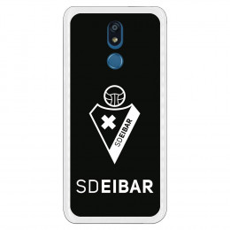 Funda para LG K40 del Eibar Escudo Fondo Negro - Licencia Oficial SD Eibar