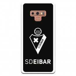 Funda para Samsung Galaxy Note 9 del Eibar Escudo Fondo Negro - Licencia Oficial SD Eibar