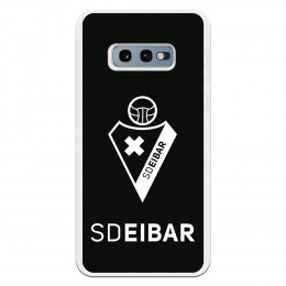 Funda para Samsung Galaxy S10e del Eibar Escudo Fondo Negro - Licencia Oficial SD Eibar