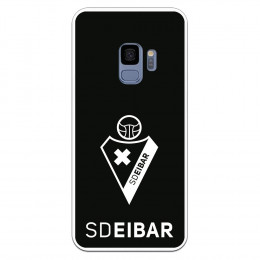 Funda para Samsung Galaxy S9 del Eibar Escudo Fondo Negro - Licencia Oficial SD Eibar