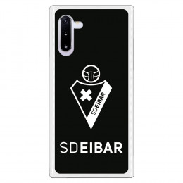 Funda para Samsung Galaxy Note 10 del Eibar Escudo Fondo Negro - Licencia Oficial SD Eibar