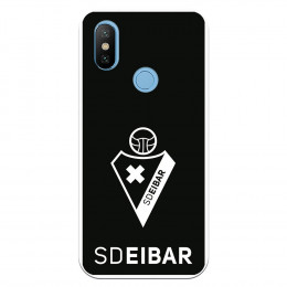 Funda para Xiaomi Mi A2 del Eibar Escudo Fondo Negro - Licencia Oficial SD Eibar