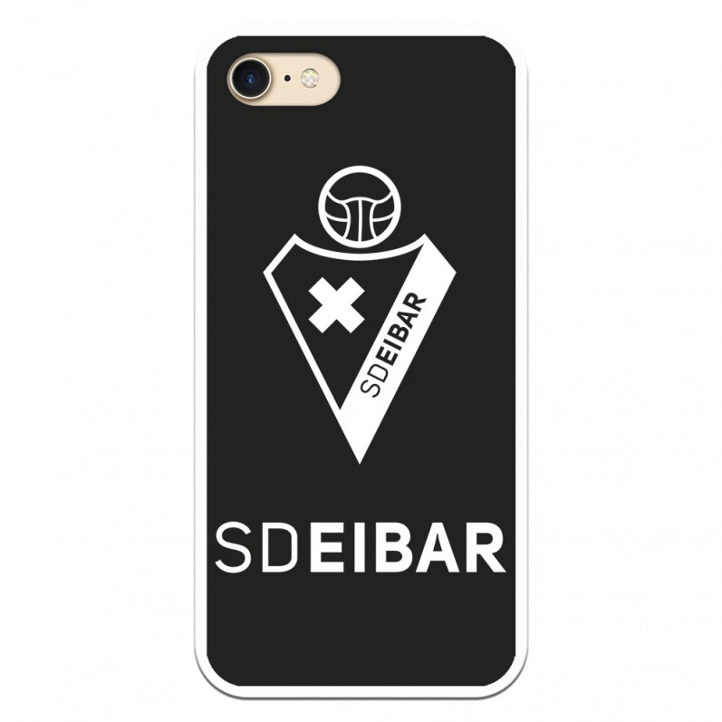 Funda para iPhone 8 Oficial del SD Eibar  Escudo Fondo Negro - Licencia Oficial del SD Eibar