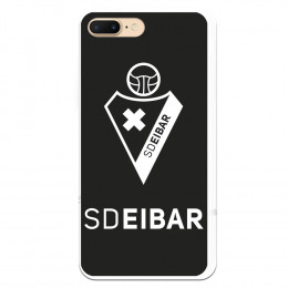 Funda para iPhone 8 Plus Oficial del SD Eibar  Escudo Fondo Negro - Licencia Oficial del SD Eibar