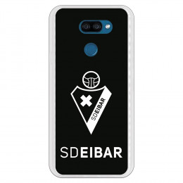 Funda para LG K40S del Eibar Escudo Fondo Negro - Licencia Oficial SD Eibar