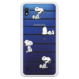 Funda para Samsung Galaxy A10 Oficial de Peanuts Snoopy rayas - Snoopy