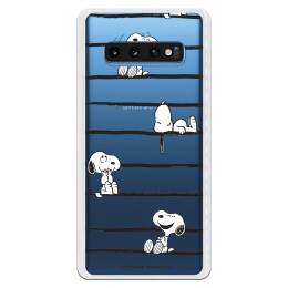 Funda para Samsung Galaxy S10 Plus Oficial de Peanuts Snoopy rayas - Snoopy