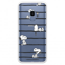 Funda para Samsung Galaxy S9 Oficial de Peanuts Snoopy rayas - Snoopy