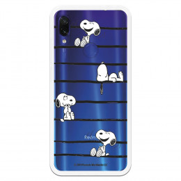 Funda para Xiaomi Redmi Note 7 Oficial de Peanuts Snoopy rayas - Snoopy