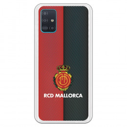Funda para Samsung Galaxy A51 del Mallorca RCD Mallorca Diagonales Transparente - Licencia Oficial RCD Mallorca