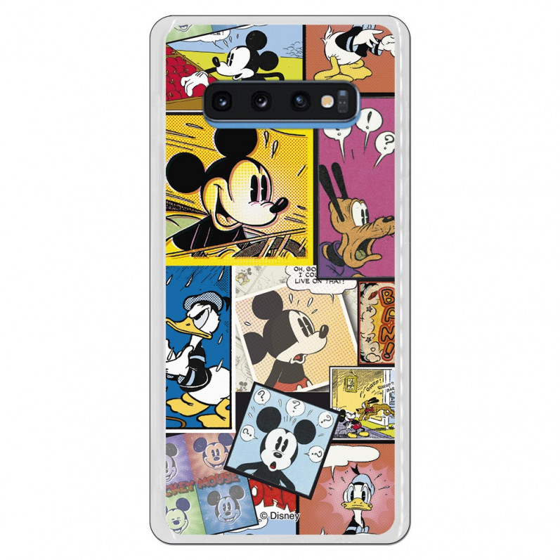 Carcasa Disney Mickey Comic para Samsung Galaxy S10 Plus - La Casa de las Carcasas