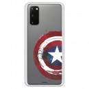 Funda para Samsung Galaxy S20 Oficial de Marvel Capitán América Escudo Transparente - Marvel
