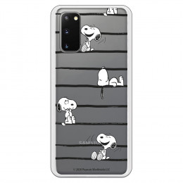 Funda para Samsung Galaxy S20 Oficial de Peanuts Snoopy rayas - Snoopy
