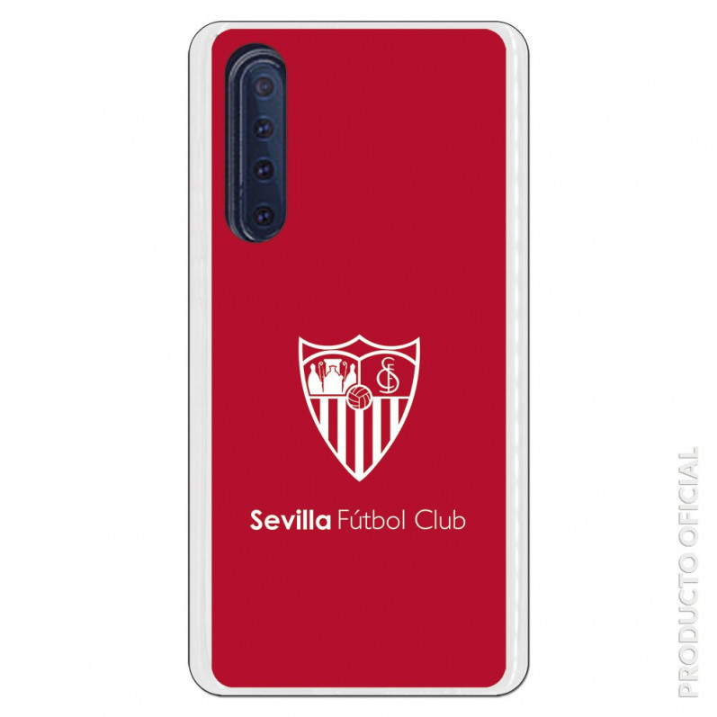 Carcasa Oficial Sevilla monocromo fondo rojo para Huawei P30- La Casa de las Carcasas