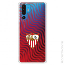 Carcasa Oficial Sevilla Ondas rojas Transparente SS18 para Huawei P30 Pro- La Casa de las Carcasas
