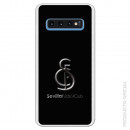 Carcasa Oficial Celta trama fondo negro para Samsung Galaxy S10- La Casa de las Carcasas