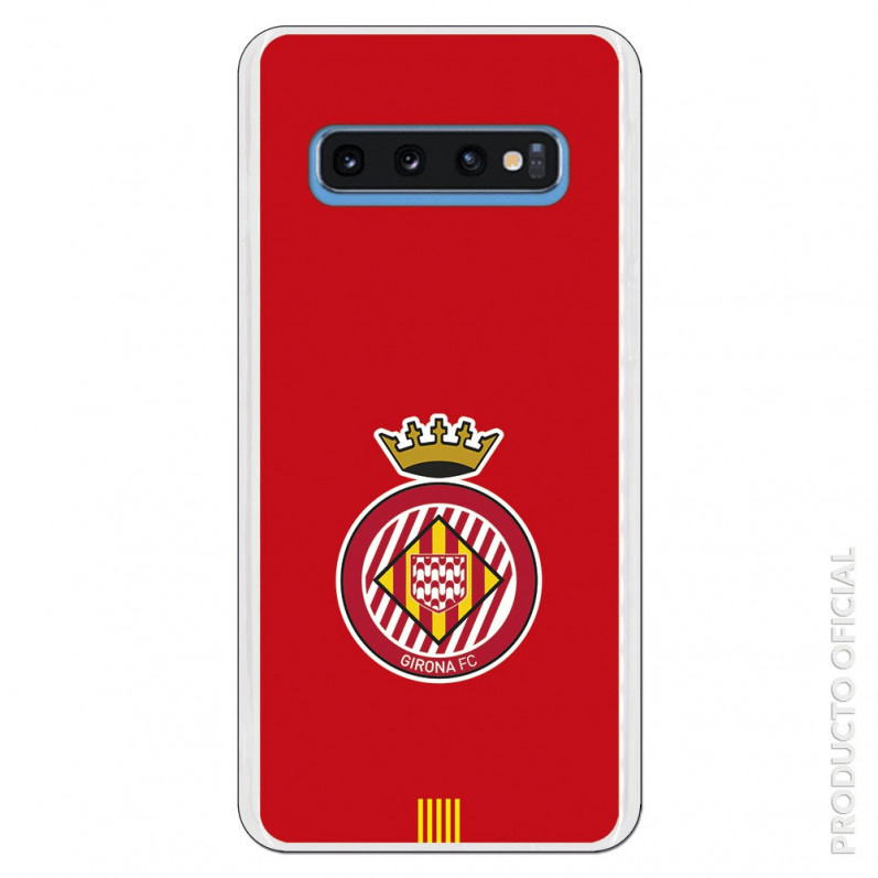 Carcasa Oficial Girona FC Escudo Equi roja para Samsung Galaxy S10- La Casa de las Carcasas