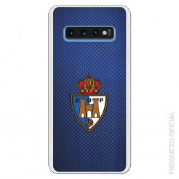 Carcasa Oficial Escudo S.D. Ponferradina fondo textura azul para Samsung Galaxy S10- La Casa de las Carcasas