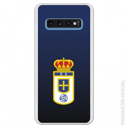 Carcasa Oficial Real Oviedo Escudo Fondo degradado para Samsung Galaxy S10- La Casa de las Carcasas