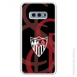 Carcasa Oficial Sevilla escudo blanco fondo escudo para Samsung Galaxy S10 Lite- La Casa de las Carcasas