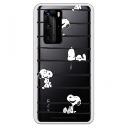 Funda para Huawei P40 Oficial de Peanuts Snoopy rayas - Snoopy