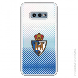 Carcasa Oficial Escudo S.D. Ponferradina trama blanco y azul clear para Samsung Galaxy S10 Lite- La Casa de las Carcasas