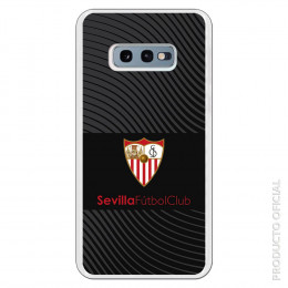 Carcasa Oficial Sevilla Trama Gris sobre fondo Negro SS18 para Samsung Galaxy S10 Lite- La Casa de las Carcasas