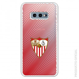 Carcasa Oficial Sevilla Ondas rojas Transparente SS18 para Samsung Galaxy S10 Lite- La Casa de las Carcasas