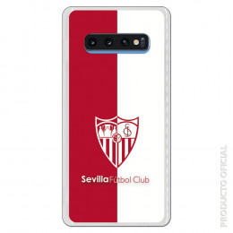 Carcasa Oficial Sevilla escudo bicolor para Samsung Galaxy S10 Plus- La Casa de las Carcasas