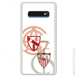 Carcasa Oficial Sevilla Escudos Pasado y Presente para Samsung Galaxy S10 Plus- La Casa de las Carcasas