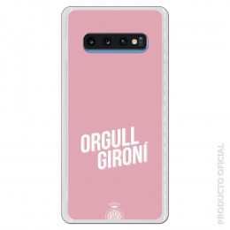 Carcasa Oficial Girona FC Orgull Gironi rosa para Samsung Galaxy S10 Plus- La Casa de las Carcasas