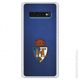 Carcasa Oficial Escudo S.D. Ponferradina fondo textura azul para Samsung Galaxy S10 Plus- La Casa de las Carcasas