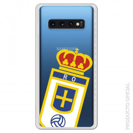 Carcasa Oficial Real Oviedo Escudo sobre transparente para Samsung Galaxy S10 Plus- La Casa de las Carcasas