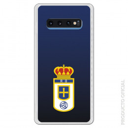 Carcasa Oficial Real Oviedo Escudo Fondo degradado para Samsung Galaxy S10 Plus- La Casa de las Carcasas