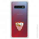 Carcasa Oficial Sevilla Ondas rojas Transparente SS18 para Samsung Galaxy S10 Plus- La Casa de las Carcasas