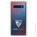 Carcasa Oficial Sevilla Escudo blanco semitono rojo Transparente SS18 para Samsung Galaxy S10 Plus- La Casa de las Carcasas